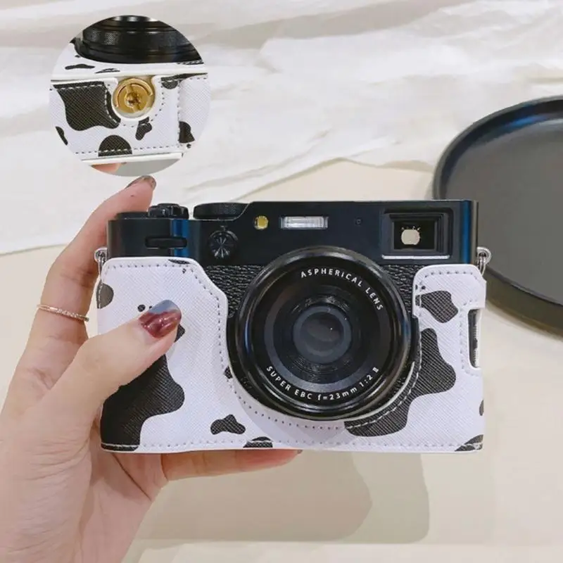 R53C Modische PU-Leder-Kamera-Halbschalenhülle für Benutzer der X100VI-Serie – Detail 9
