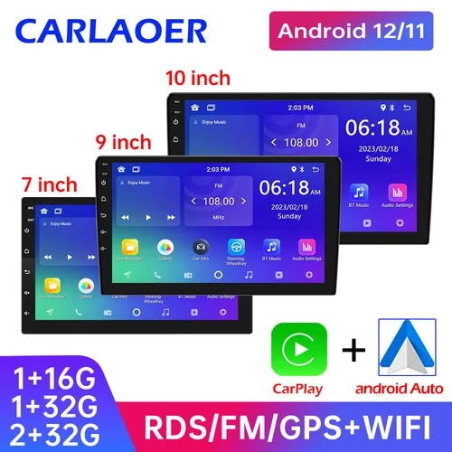 Android 11 Autoradio 32G 2 Din 7 ""/9""/10 ""Universal WIFI GPS Audio para coche reproductor Multimedia para Hyundai Nissan Toyota Kia