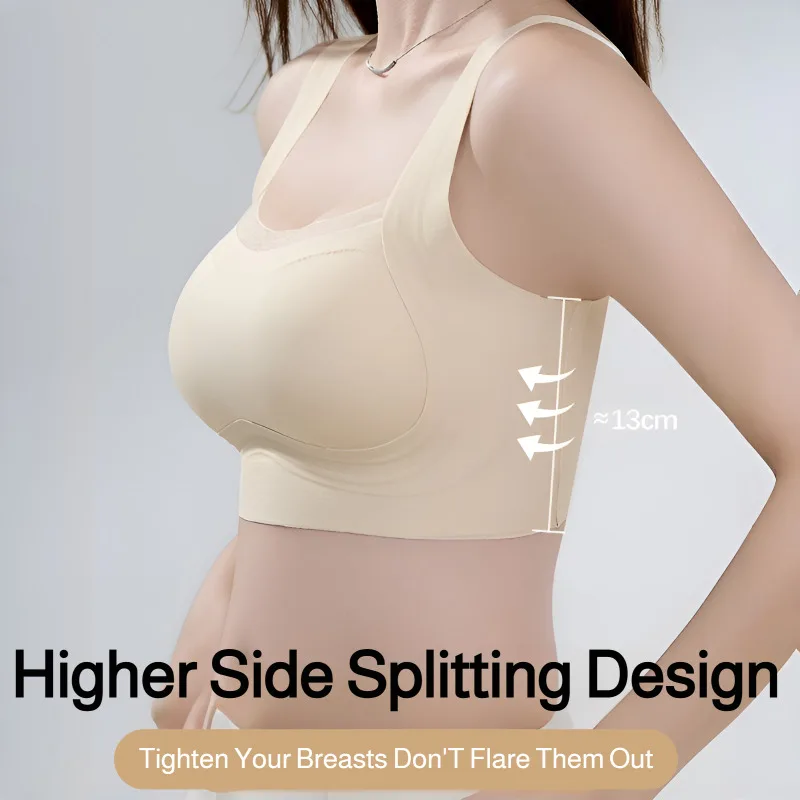 สปอร์ตบราสำหรับผู้หญิง, บราไร้สายแบบนุ่ม รองรับทรง ยกกระชับ ป้องกันการหย่อนคล้อย, ชุดชั้นในแบบรัดหลัง, สำหรับใช้ในชีวิตประจำวัน/โยคะ/ฟิตเนส/ออกกำลังกาย
