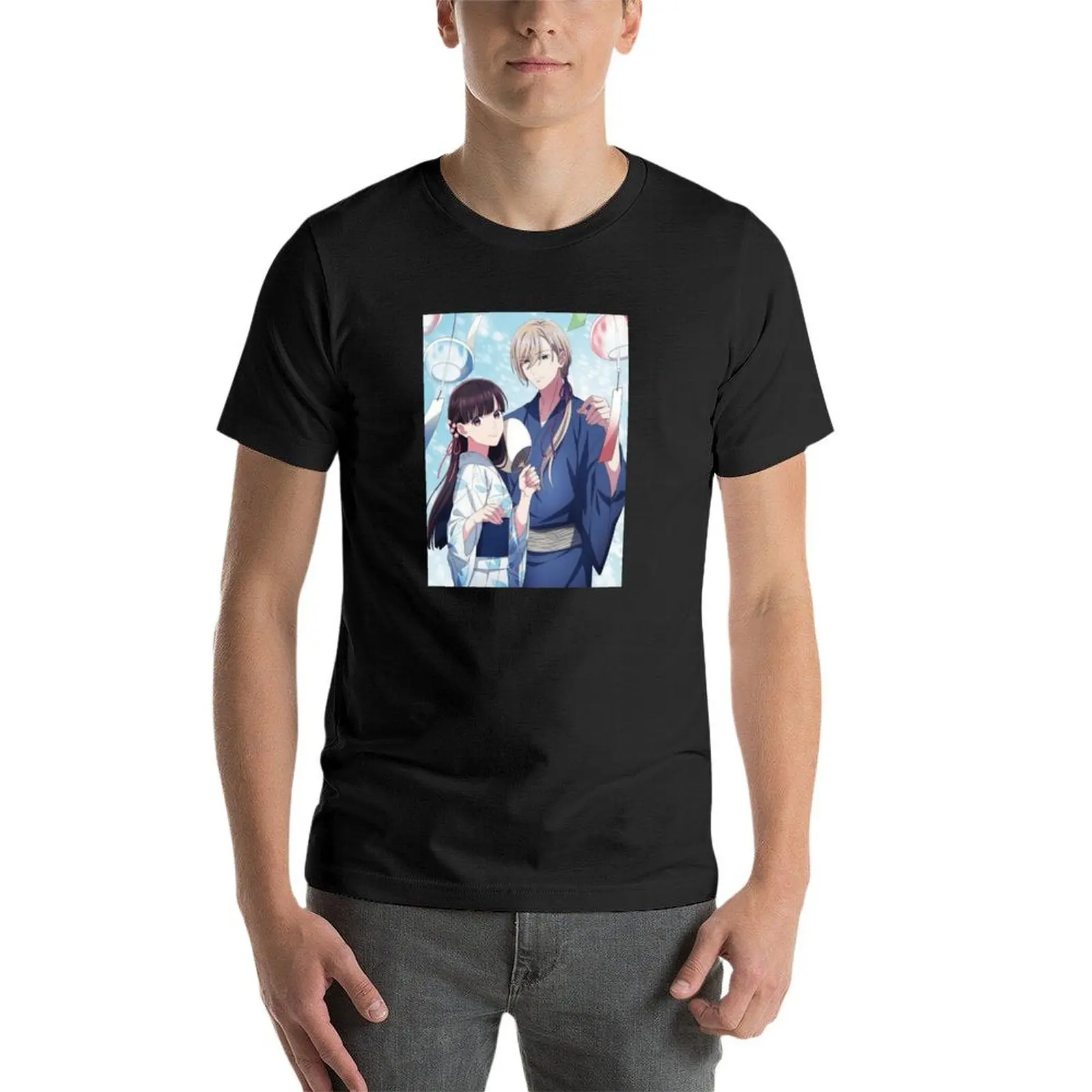 Meu casamento feliz Anime T-Shirt masculino, Roupa masculina, Branco, Hippie, Roupas