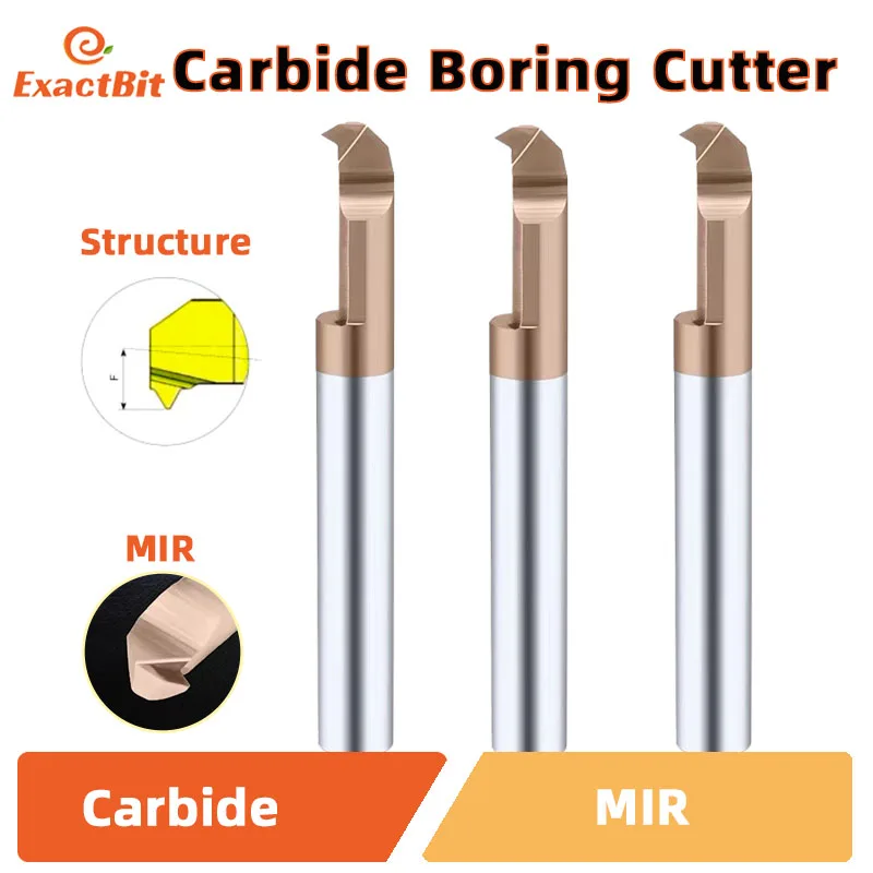 MIR Mini Boring Cutter Micro Metal Lathe Blade Thread Processing Metal Tungsten Carbide Alloy Blade Mini Lathe Accessories Tools