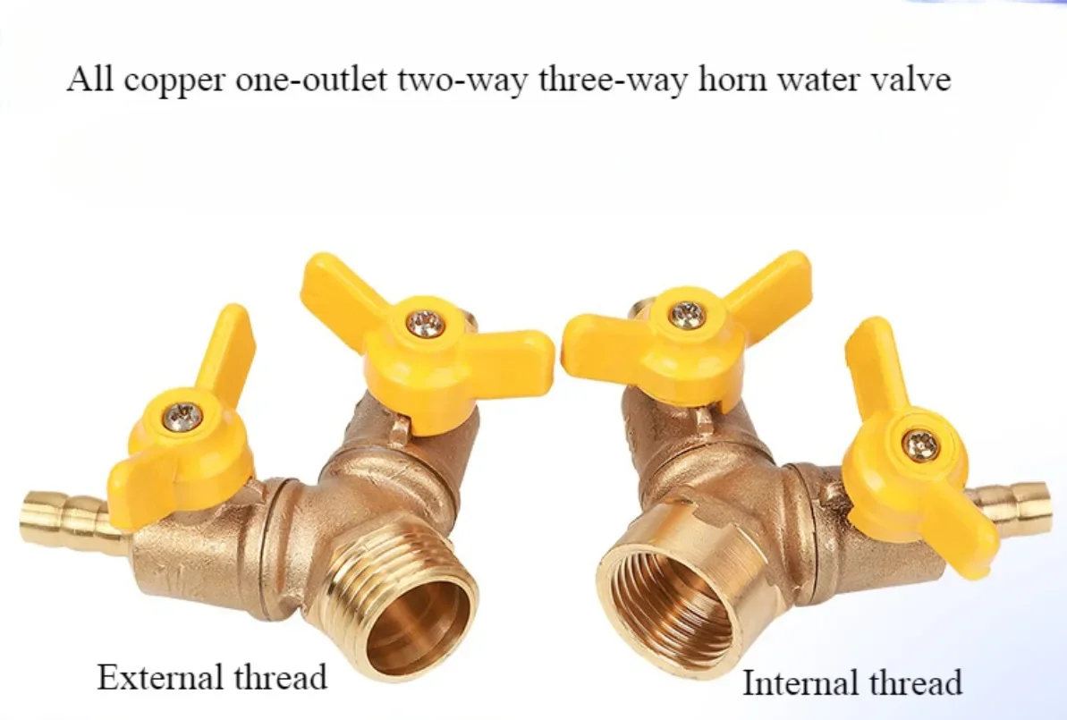 

Three Water Valve (Male Thread or Female Thread), EDM Horn Valve for Water Tank Filter Set on Medium Speed Wire Cutting Machines