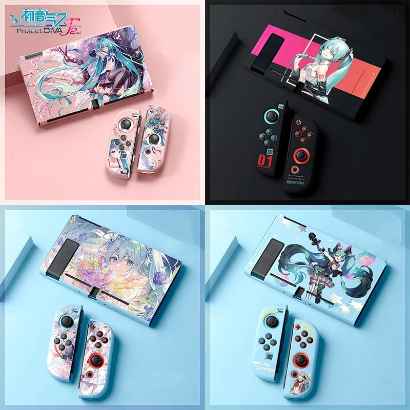 Hatsune Miku Anime Case for Nintendo Switch/switch Oled Cover TPU Soft Shell Compatible Charging Cradle Kawaii Console Case Gift