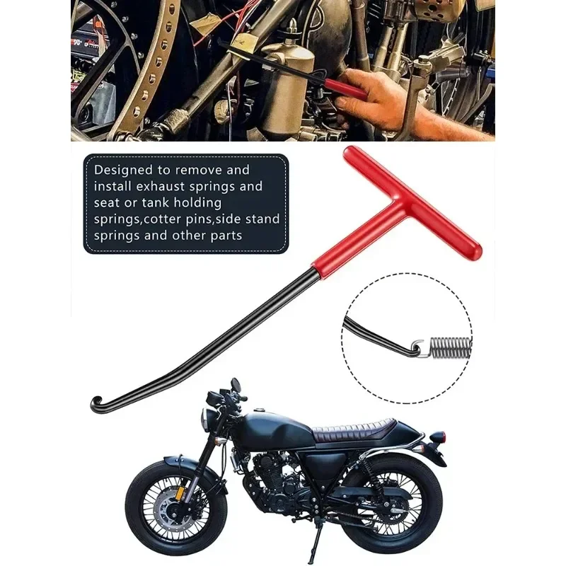 

1/2PCS Exhaust Spring Puller Tool Hook Tool Exhaust Hanger Disassembly Motorcycle Trampoline T-handle Hook Expander