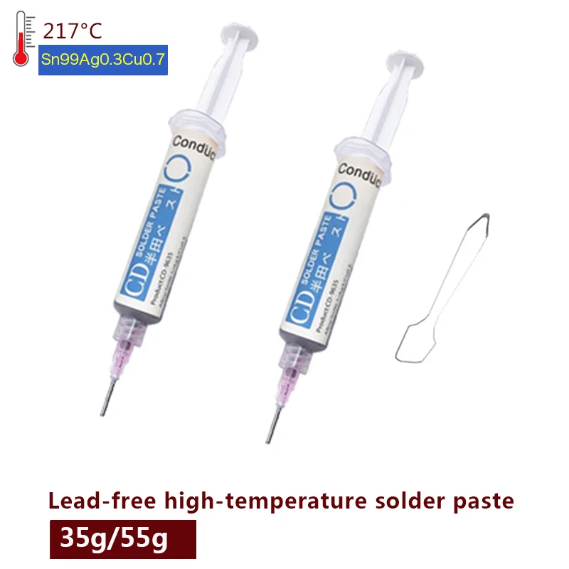 

Needle Tube High-temperature Tin Solder paste 217°C environment-friendly For SMT SMD Chip LED BGA Welding Flux for Soldering