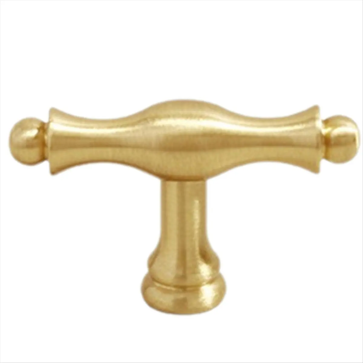 A72P French Light Luxury Brass Drawer Handles Furniture Hardware Kitchen Cabinet Gold Handles, Single Hole