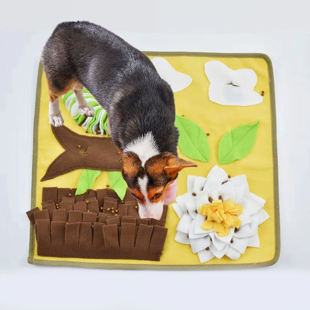 

Portable Dog Sniff Pad Polar Fleece Snuffle Mat Supple Wear resistant Food Hiding Toy Stress Relief Pet Plaything Dog Foraging