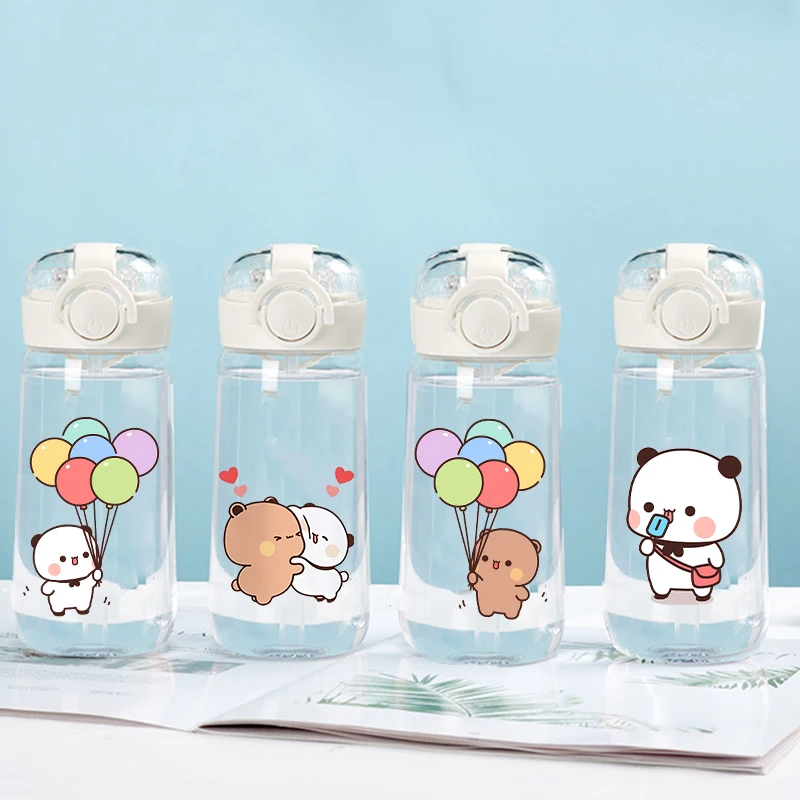 

Бутылка для воды Bubu Dudu Yier Bear Panda, 400 мл, прозрачная, большой емкости, герметичная, портативная, для соков и напитков