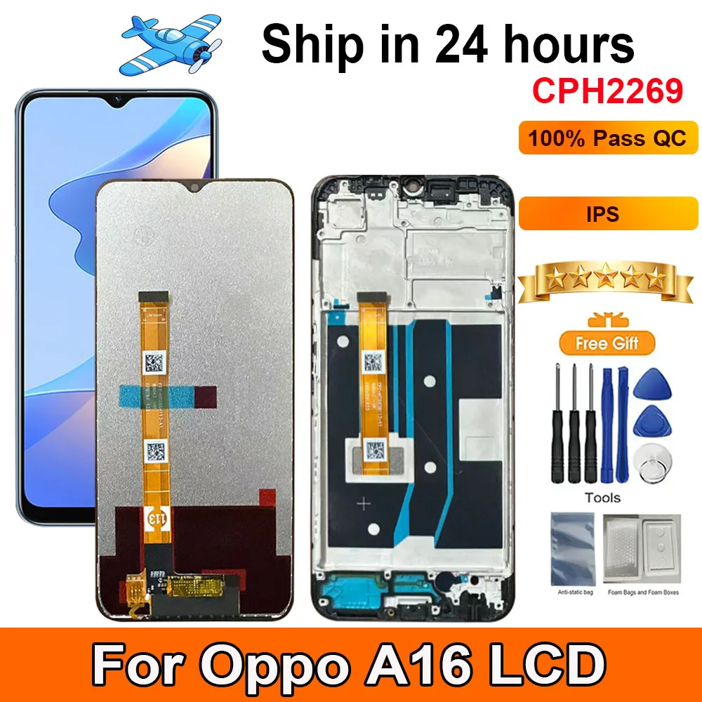 

6.52‘‘For Oppo A16 LCD Display Touch Panel Digitizer Assembly Replacement With Frame For Oppo A16 LCD CPH2269