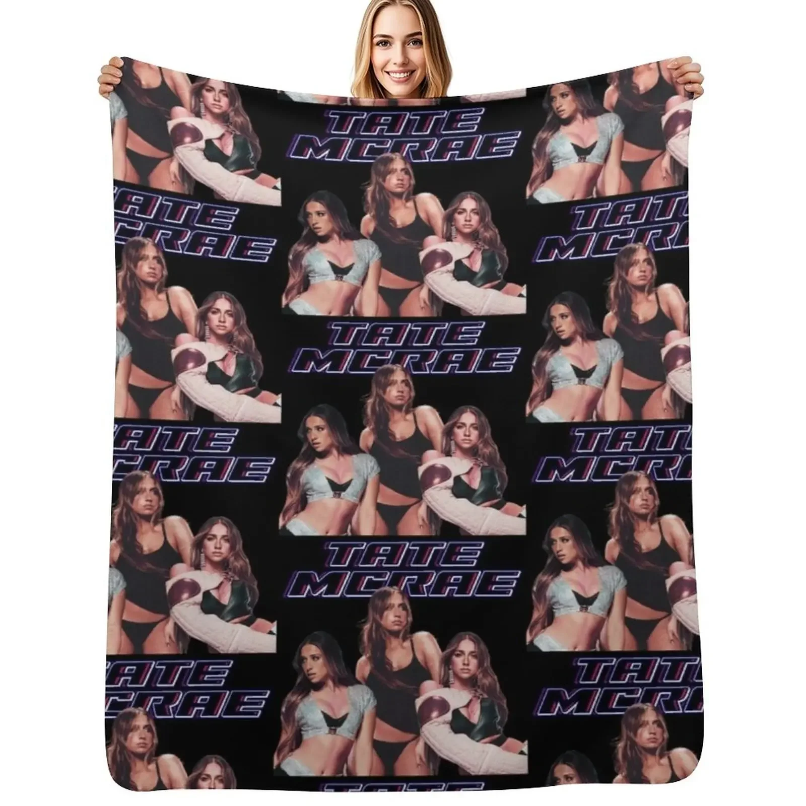 

Tate McRae V3 - Think Later Tour Throw Blanket sofa bed Bed linens Soft Big Moving Blanket