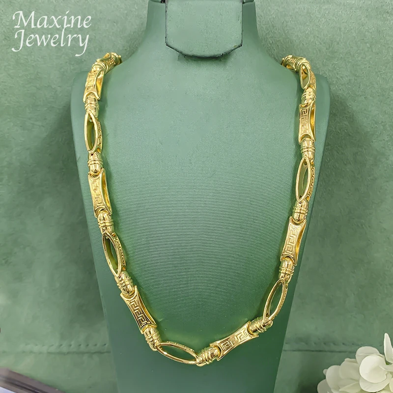 24 Zoll Hochwertige Goldene Lange Kette Statement Hip-Hop Halskette Schmuckset für Herren Verlobungs-Schmuck Luxuriöse Partygeschenke