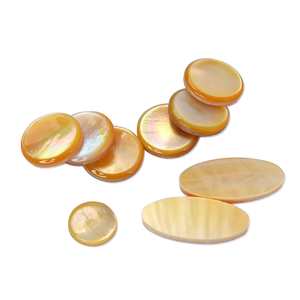 

9Pcs Saxophone Key Buttons Shell Craft Alto Tenor Soprano Saxophone Parts Accessories Glossy Finish Shell Key Button
