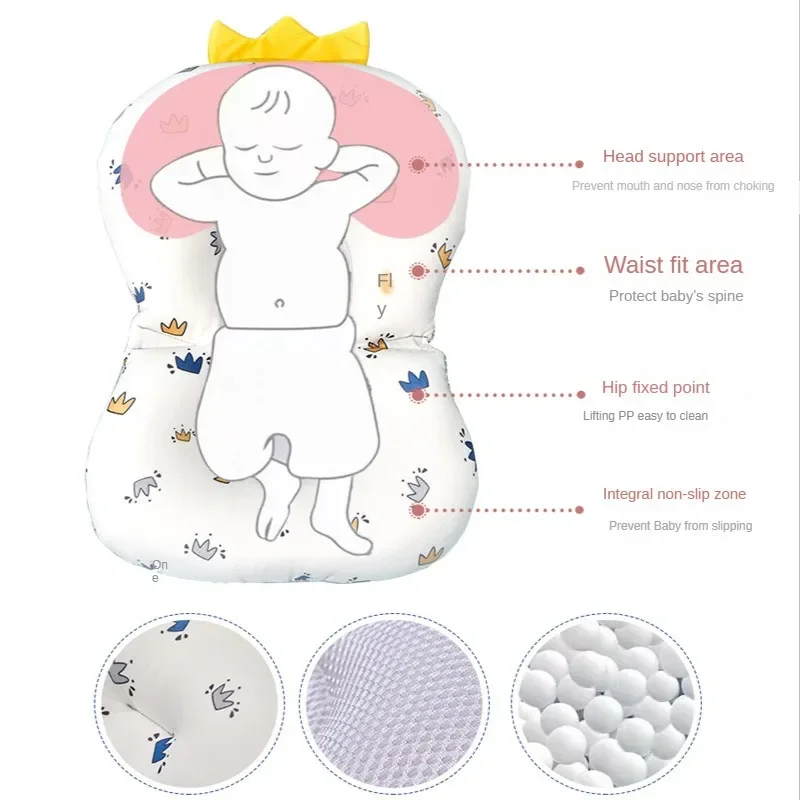 New Design Small Tub Products Infant Accessories Kids Foldable Bath Temperature Sensing Tub for Born Baby