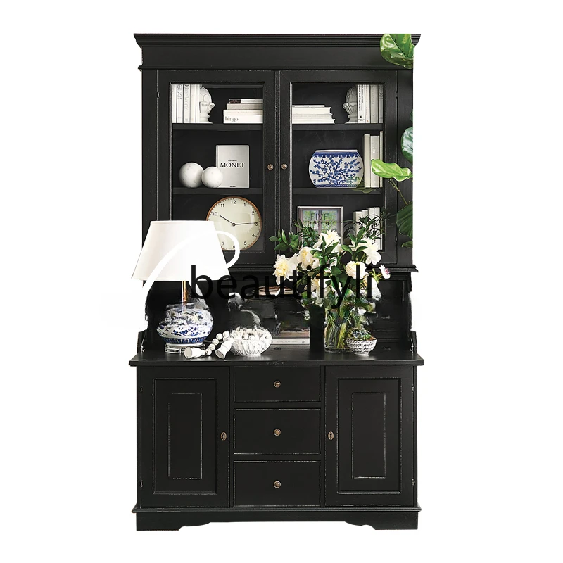 

New Chinese porch/solid wood antique desk/retro carving/decorative cabinet