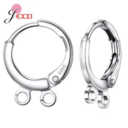 925 Sterling Silver Leverback Earwire Hoop Huggie Earring Jewelry Findings for DIY Handmade Connector Making Components 10PCS