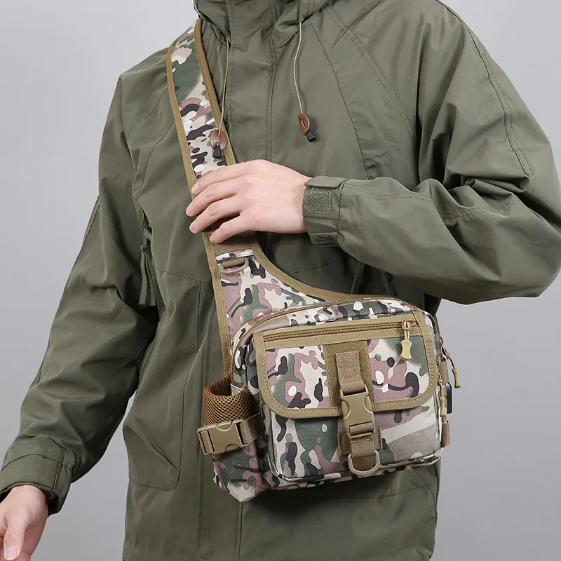 

Мужская повседневная сумка через плечо для активного отдыха, многофункциональный тактический спортивный рюкзак-слинг, нагрудная сумка