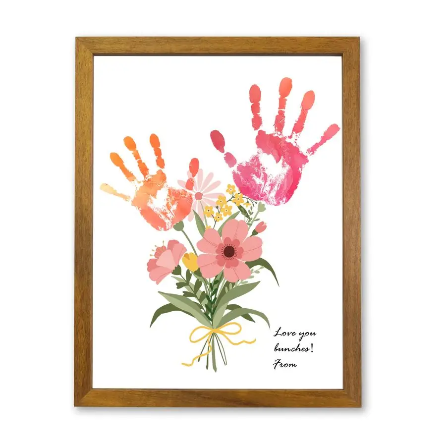 

Цветочный букет с отпечатками рук, набор для рукоделия, уникальные подарки для мамы от дочки или сына на День матери, день рождения, Рождество, подарок f