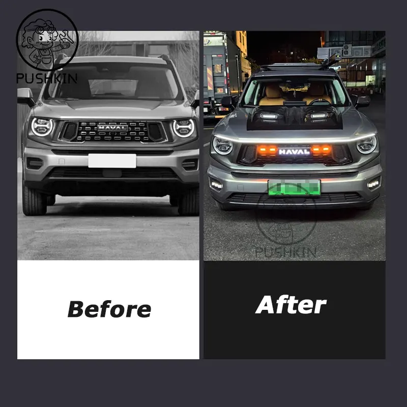 For HAVAL H7 2025 2026 Car Headlight Scan Starting Light Strip LED Daytime Running Light Flexible Decorative Hood Lights