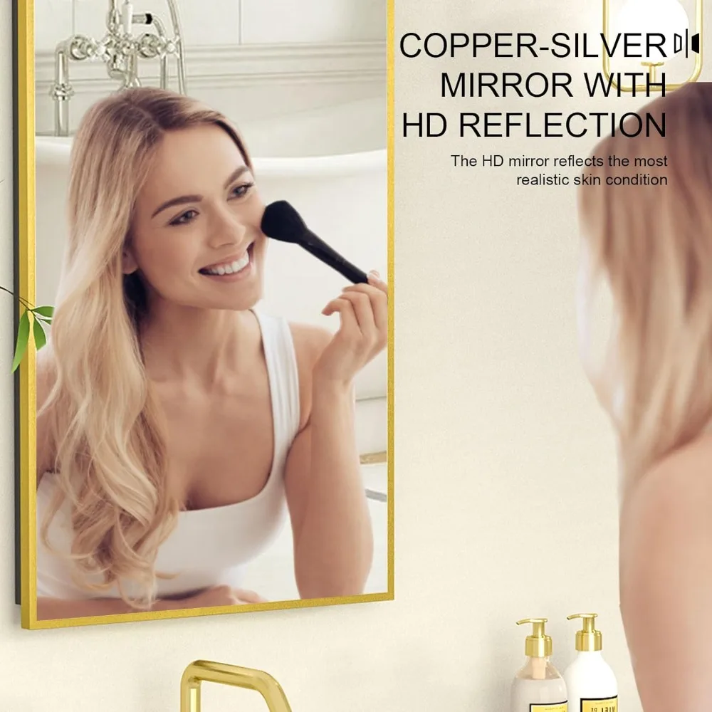 "Arched Recessed Medicine Cabinet - Frameless Arch Mirror with 3 Glass Shelves, Wall Mounted"