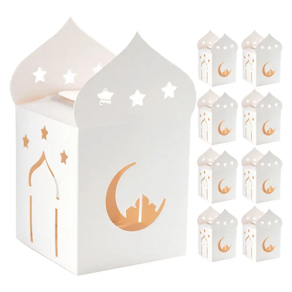 

Набор из 30 коробочек для конфет с вырезанным узором в виде звезд и лун, многофункциональный подарочный контейнер для упаковки шоколада, украшений, сувениров на праздники Ид Мубарак