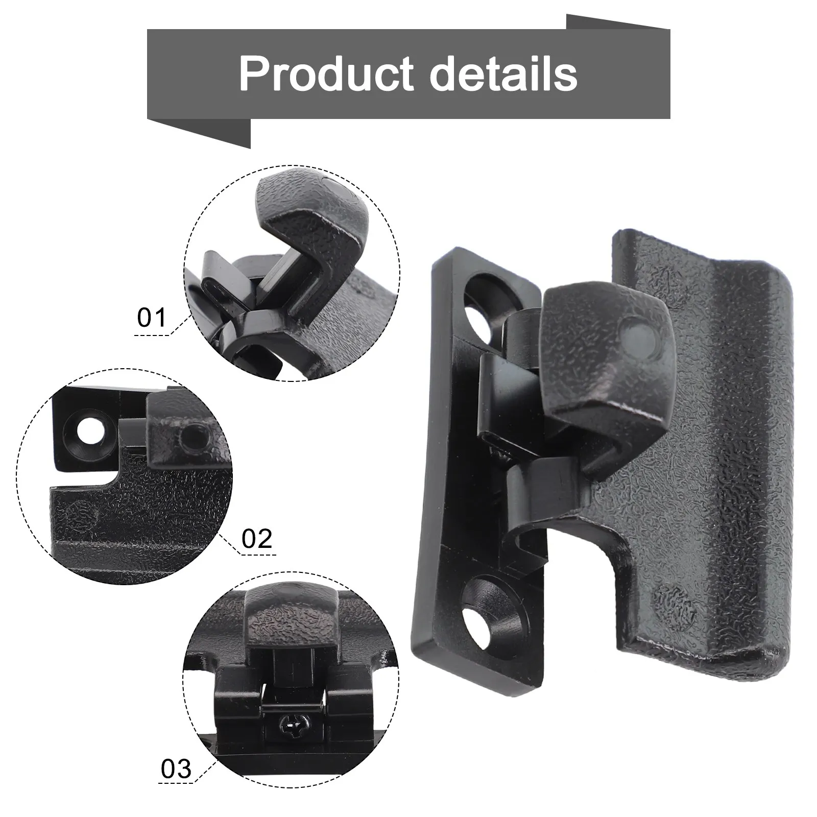 

Armrest Box Cover Upper Latch Clip MR532555 For Pajero 2001-2018 Practical Black Auto Accessories Tools