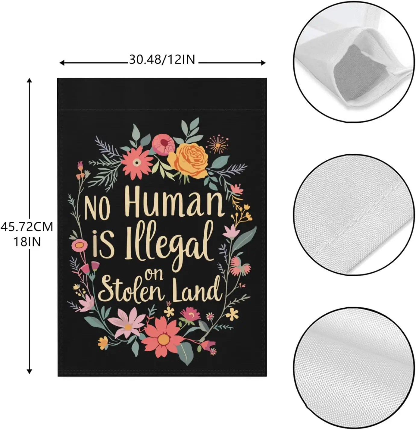 Native Americans No One Is Illegal on Stolen Land Garden Flag Novelty Flags 12x18 Double Sided Yard Decor for Home Garden Pa IIC