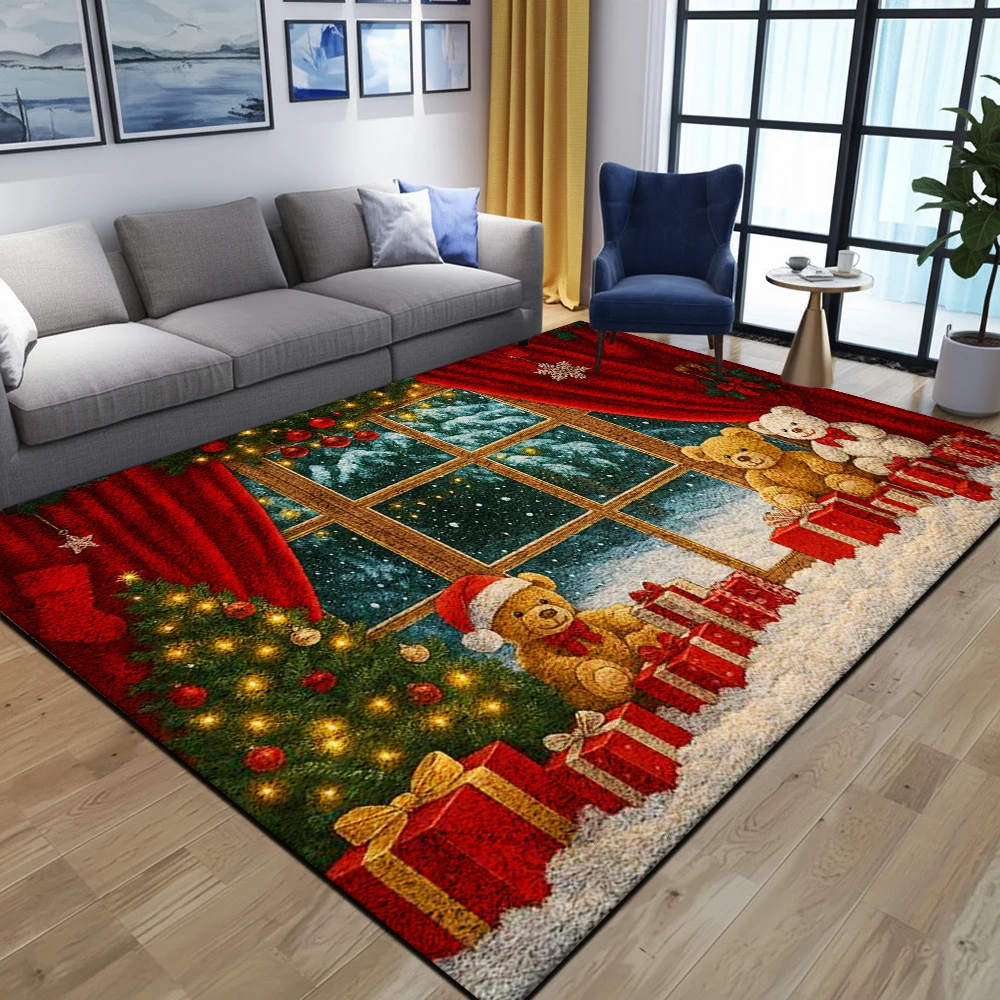 Teddy Bear Theme Rug Soft Bedroom Dining Room Carpet Home Entrance Elegant Large Blanket Living Room Floor Decor Mats
