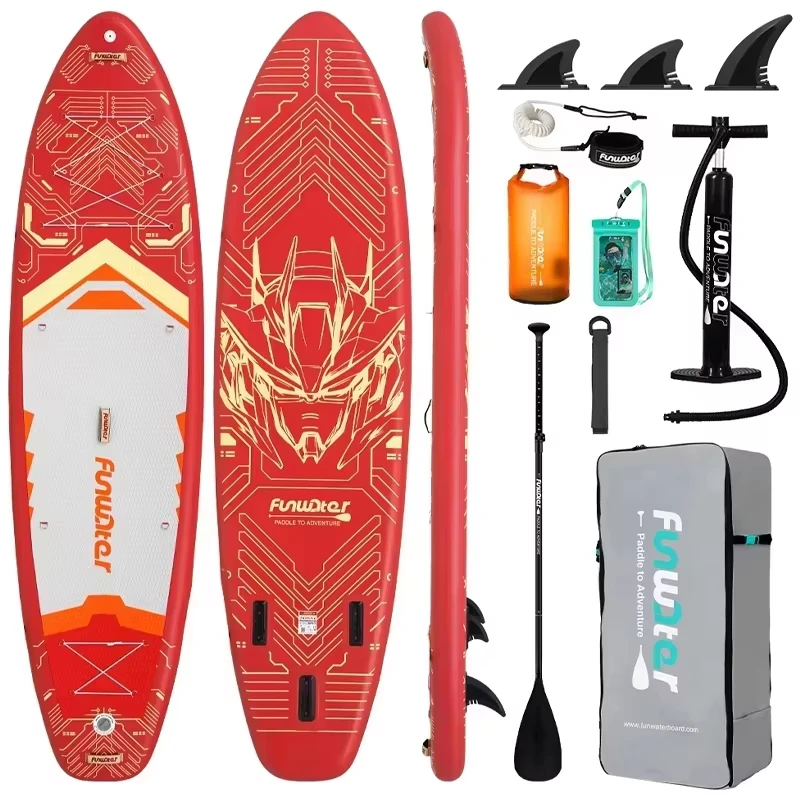 FunWater SUPFW50C Aufblasbares SUP-Board 11'6"×35"×6", rutschfestes Stand-Up-Paddle-Surfbrett, ideal für Wassersport im Freien, Surfen und tägliche Paddelaktivitäten