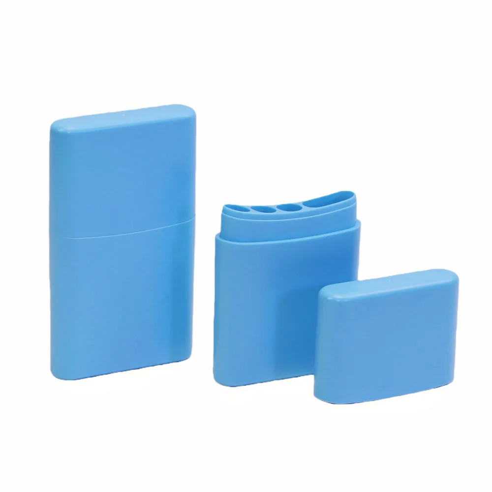 Cigarette Box Set: 4-Hole Pre-Rolled Plastic Storage Box and a 12-Pack Plastic Box for Cigarette Papers, Sealed, Portable Conica