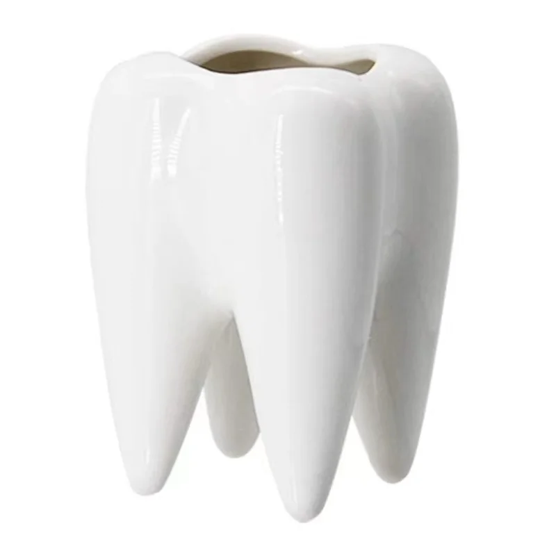 Tooth Shape Table Plant Pot White Ceramic Fleshy Small Flowerpot Culture Flower Pot Home Decoration Bonsai Pots