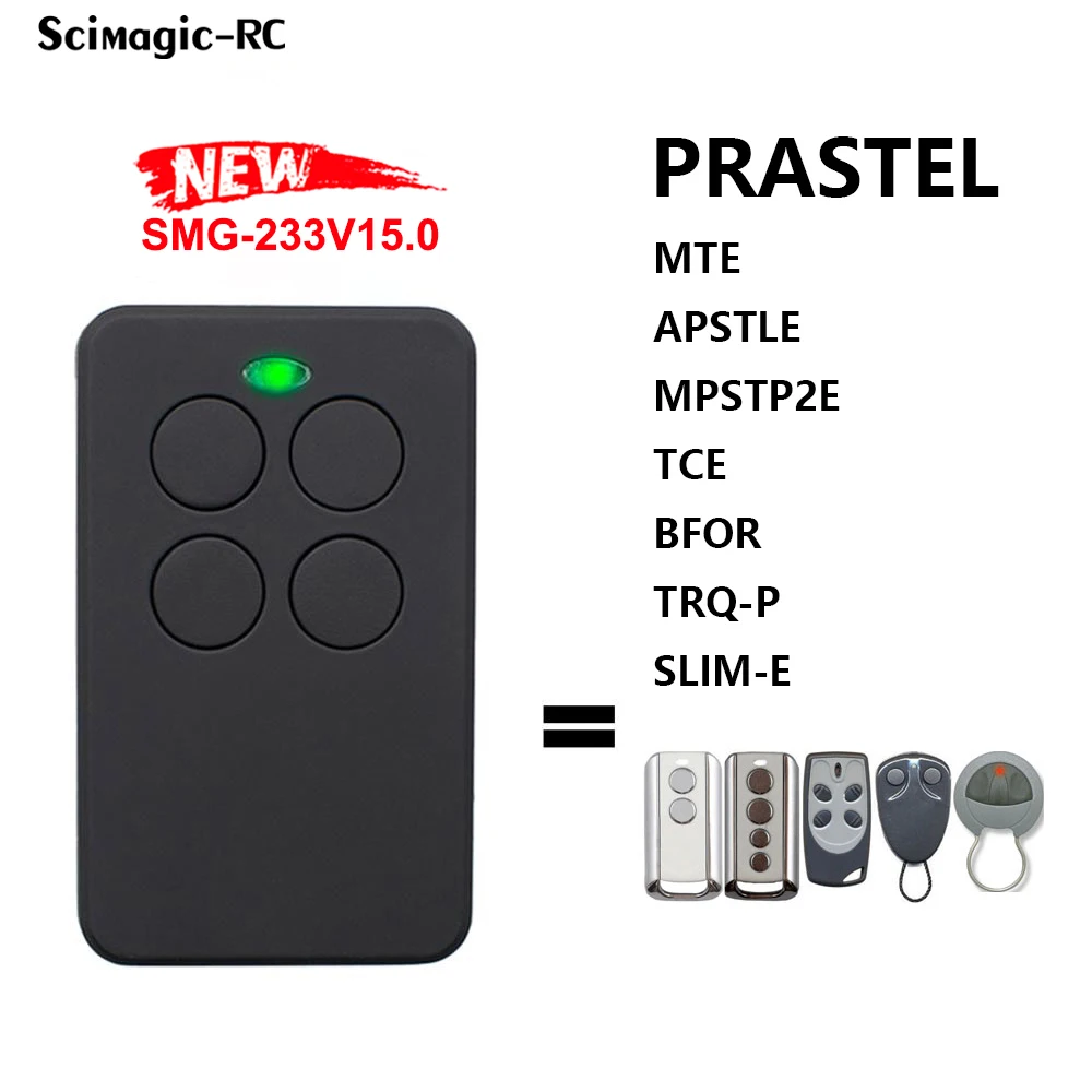 Clone PRASTEL MPSTPLE Remote Control TC4E MPSTP2E BFOR TRQ-P Garage Gate Door Opener 433MHz 433.92 MHz Rolling Code Replacement