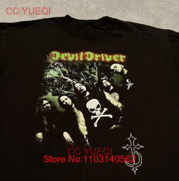 Vtg Devildriver Band In Tour Cotton Black Unisex hot hot shirt graphic shirt