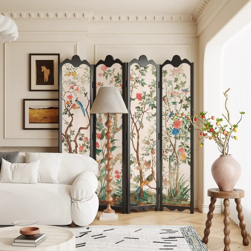 

American solid wood screen partition living room for home use