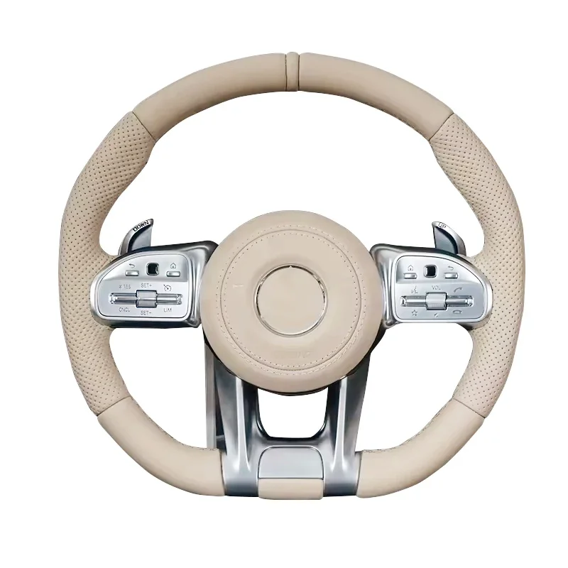 

Custom Volant Half Perforated Leather Steering Wheel for Mercedes Benz W205 W222 W176 W213 GLE W166 W217 W463 G63 C217 C43 AMG