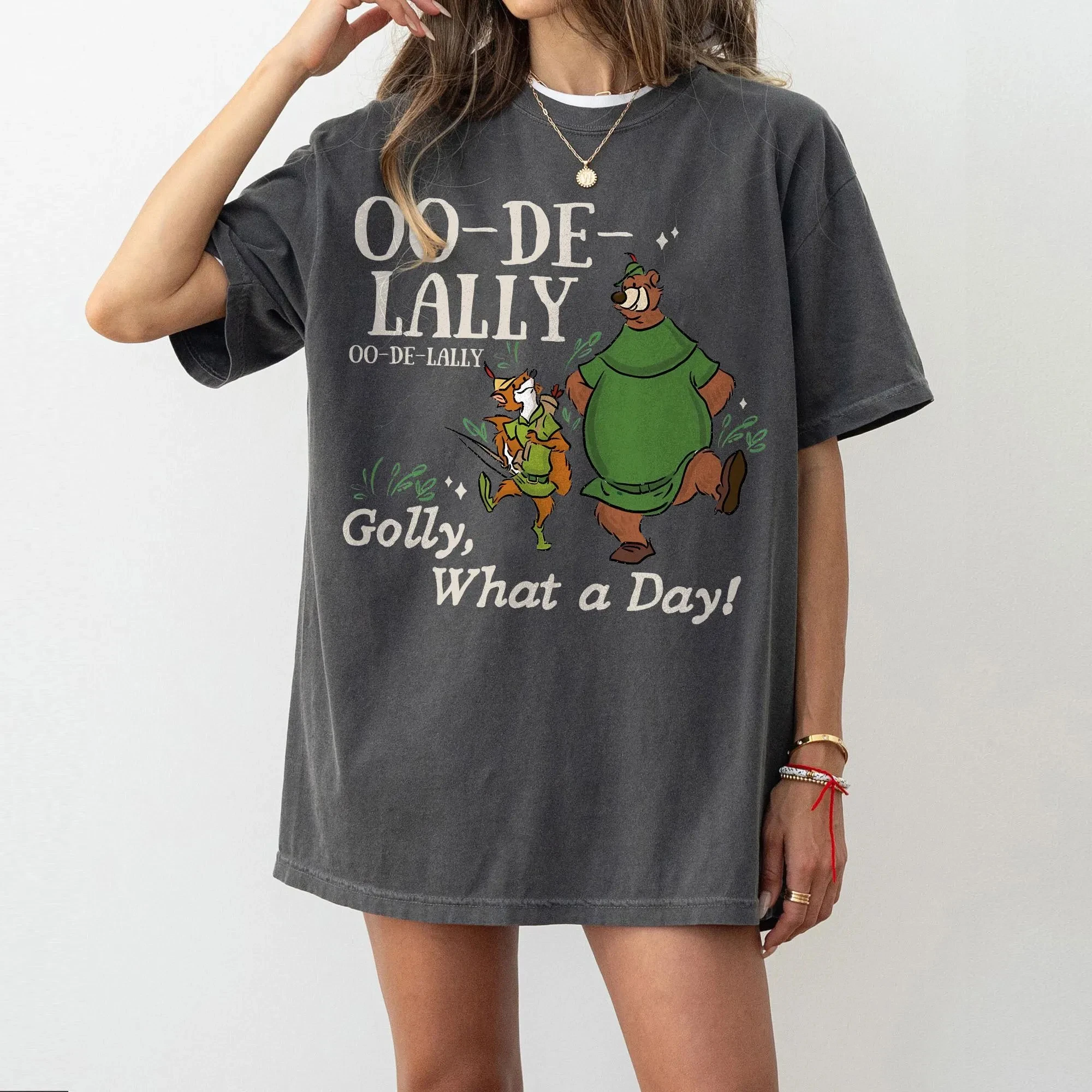 قميص ديزني روبن هود Oo-De-Lally بألوان مريحة جولي ما هوت آي تي شيرت ريترو لرحلة ديزني قميص روبن هود هدية #1