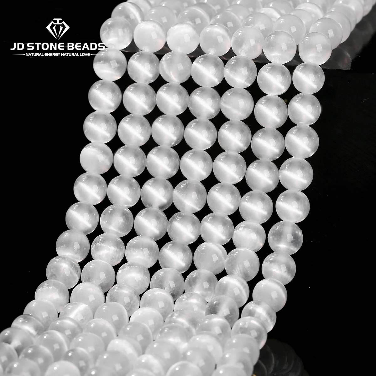 6 8 10mm 5A Natural Selenite Stone Bead Round Loose Spacer Seed Beads for Jewelry Making Diy Necklace Bracelet Accessories