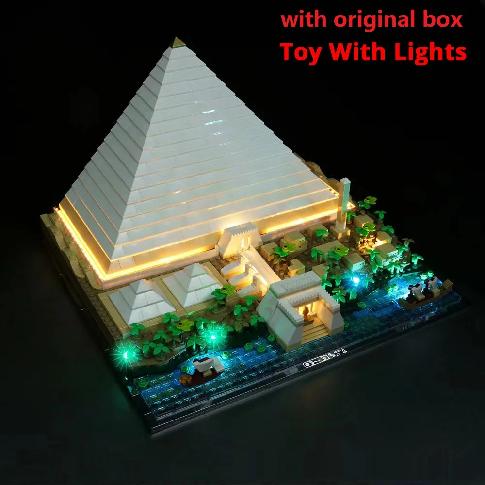 With Original Box Classic The Great Pyramid of Giza Model Building Block Set Compatible 21058 Christmas And Birthday Gifts