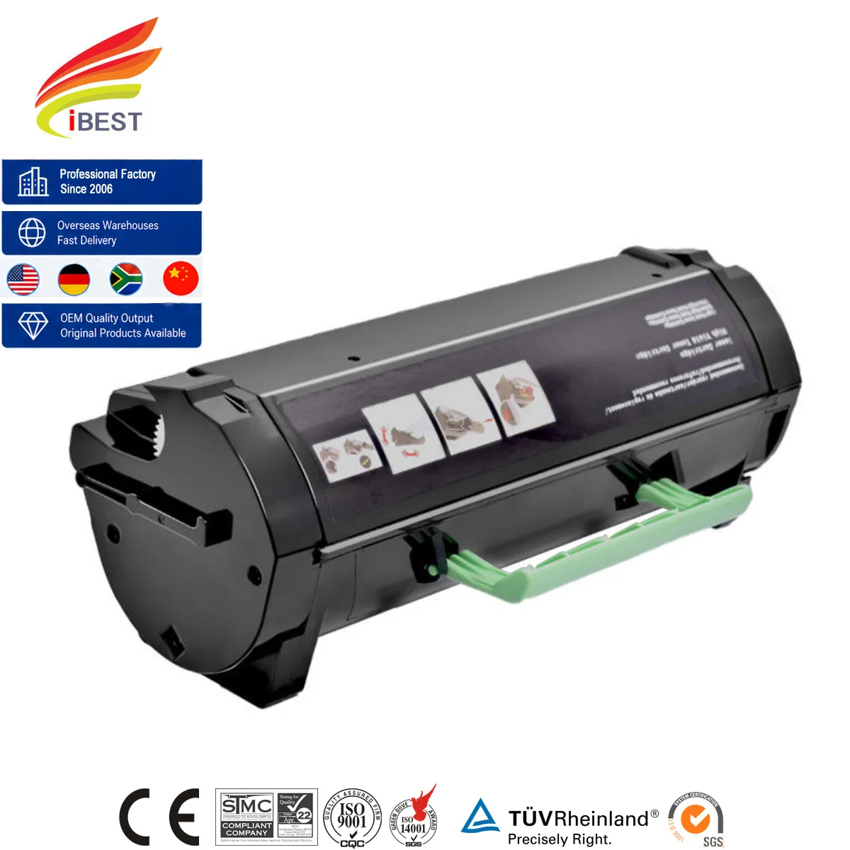 IBEST Compatible Toner Cartridge Konica Minolta TNP63 TNP64 Compatible for Konica Minolta Bizhub 4052 4752 Cartouche