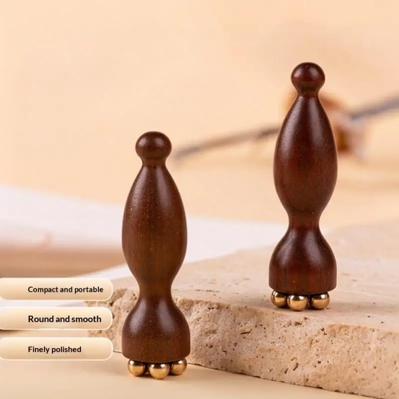 Eye Massage Sticks,Sandalwood Eye Face Roller Massager,Eyes Fatigue Relief Massage Stick for Reducing Puffiness Bags Muscle Ach