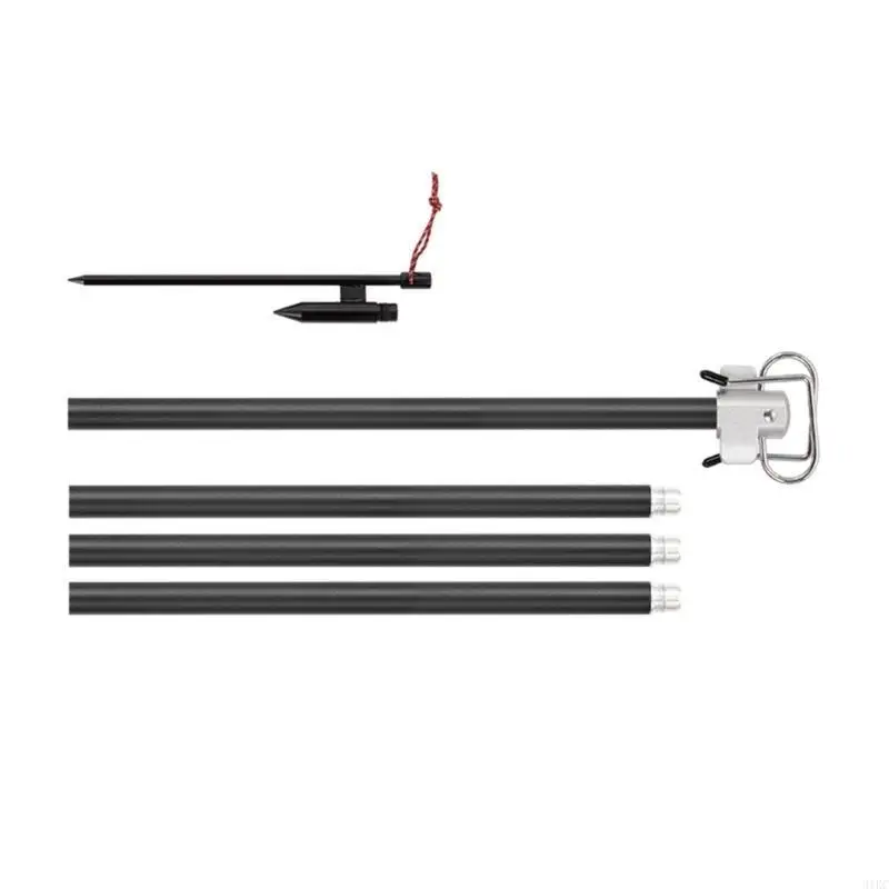 Foldable Lamp Holder Campsites Illumination Aluminum Alloy Construction Camping Lamp Post Rod Lamp Hanger Light Stand