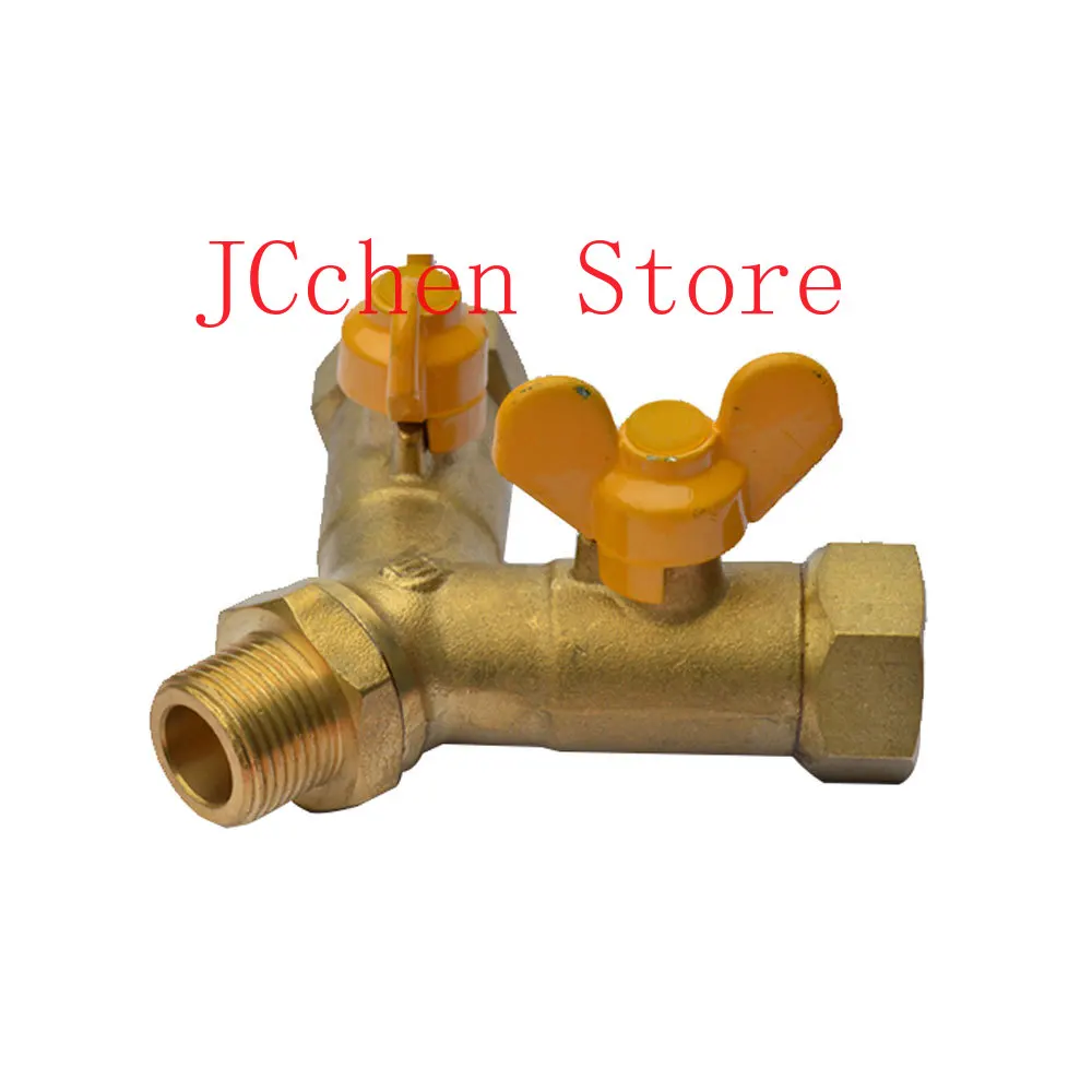 3/8 "BSP ذكر إلى أنثى Y شكل 3 منافذ صمام كروي نحاسي الفاصل الغاز الوقود LNG التبديل حديقة المنزل #1