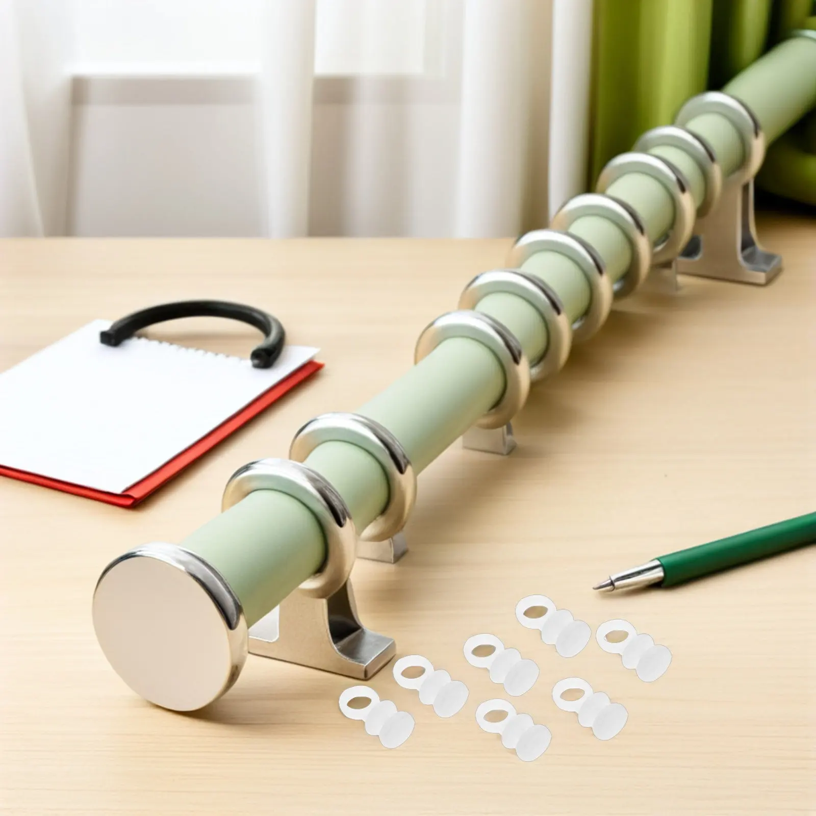 100Pcs Curtain Track Roller Wheels Plastic Silent Heavy Duty Lightweight Easy Install Multi Purpose for Drapes Sheer Valances