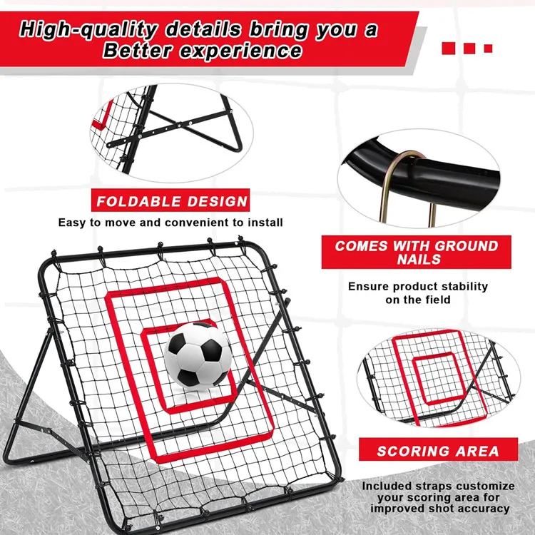 Allenatore di calcio per rete da allenamento per calcio con rete da rimbalzo per softball da calcio all'ingrosso