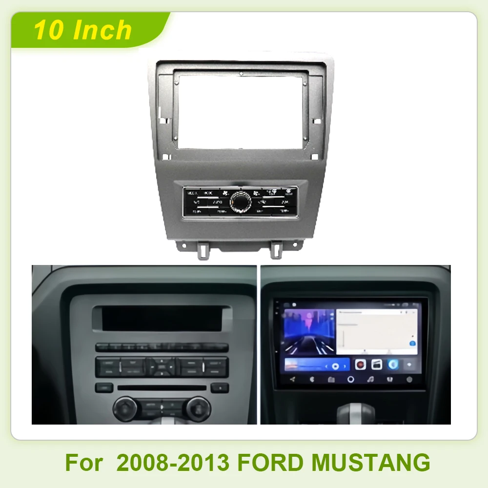 Para Ford Mustang 2008-2013, panel de navegación de 10 pulgadas para la consola central y panel de navegación Android.
