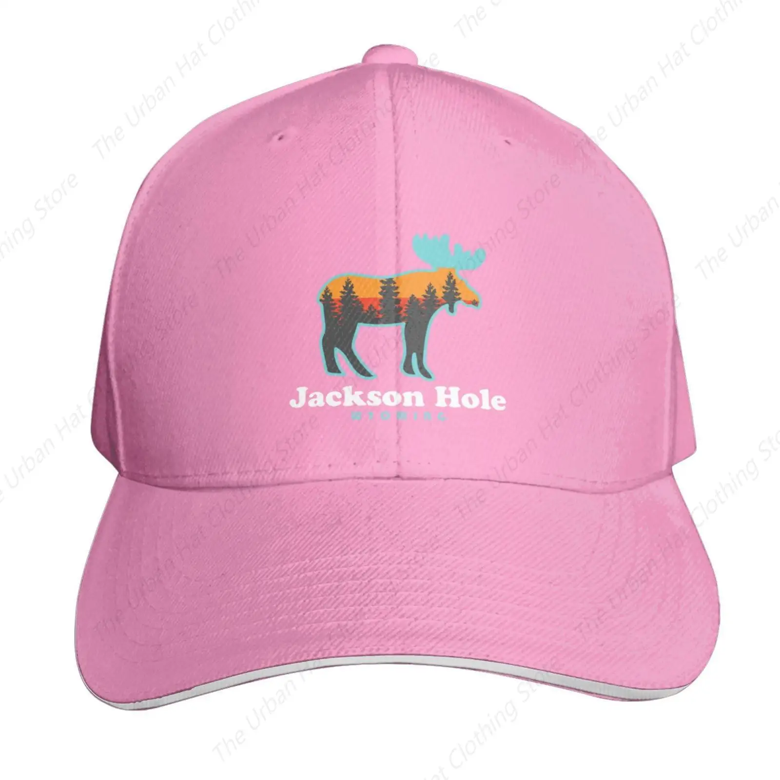 Jackson Hole Trucker Hat Mens Womens Baseball Cap Fashion Adjustable Sunhat Unisex Golf Hats Fashion Casquette for Daily Outdoor