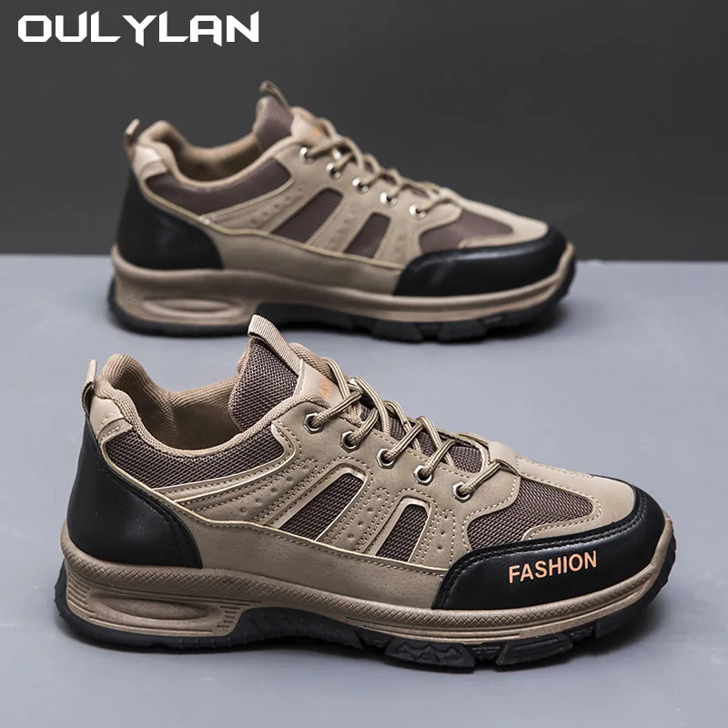 Oulylan Men Shoes Breathable Non Slip Outdoor Hiking Shoes Mountain Climbing Sport Male Hunting Trekking Sneaker for Men