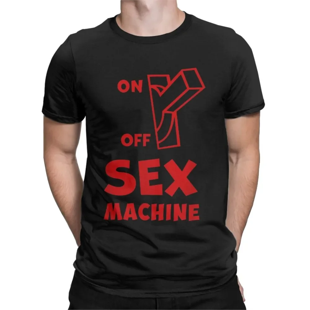 Men Sexmachine On Off T Shirt Funny Adult Humor  Cotton Tops Casual Short Sleeve O Neck Tees Gift Idea T-Shirts