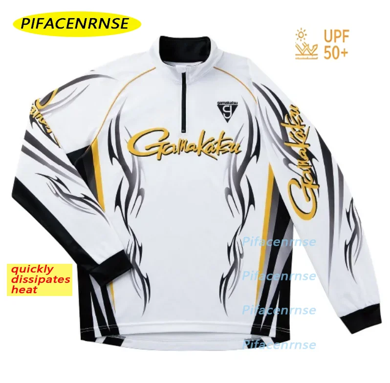 Long Sleeve Stand Collar Fishing clothes Cycling Outdoor Sun Protection Quick Dry Ice Silk shirts