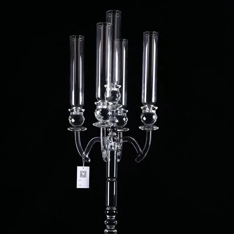 Exquisite Tall wedding crystal candelabra centerpiece table decoration