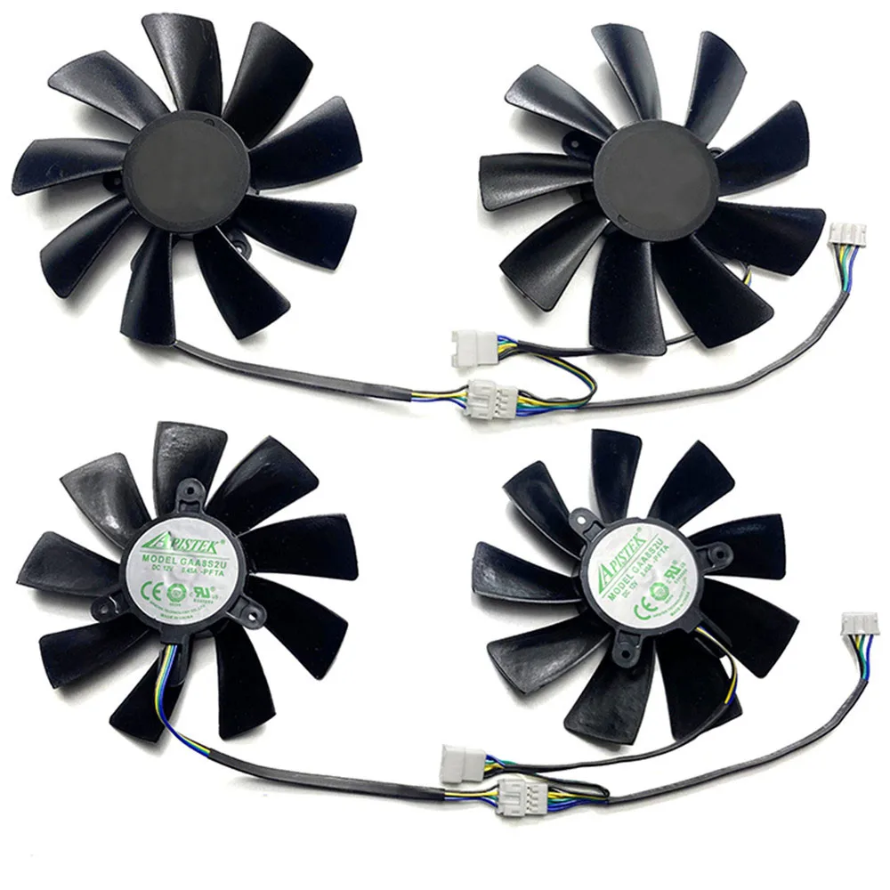 2Pcs/Set 4Pin 75mm GA81S2U Cooling Fan For DATALAND RX5500XT 5600XT 5700 5700XT X PLUS Graphics Card Replace